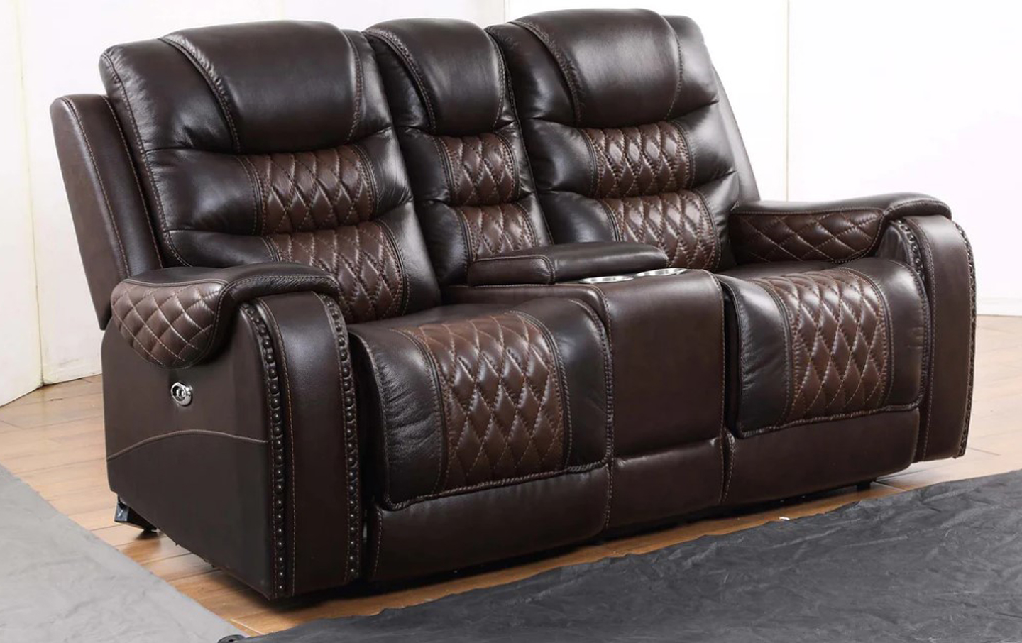 Walker Brown Power Reclining Loveseat - Jasons Furniture Outlet